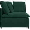 Modulinė kampinė sofa su pagalvėlėmis, tamsiai žalia, 100 cm