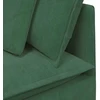Modulinė kampinė sofa su pagalvėlėmis, tamsiai žalia, 100 cm