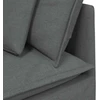 Modulinė kampinė sofa su pagalvėlėmis, tamsiai pilka, 100 cm
