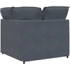 Modulinė kampinė sofa su pagalvėlėmis, tamsiai pilka, 100 cm