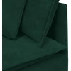 Modulinė kampinė sofa su pagalvėlėmis, tamsiai žalia, 100 cm
