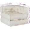 Modulinė sofa 2 pcs Kreminė 140 x 70 x 56 cm Audinys