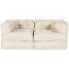 Modulinė sofa 2 pcs Kreminė 140 x 70 x 56 cm Audinys