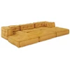 Modulinė sofa 2 vnt. Audinys Geltona 140 x 70 x 56 cm