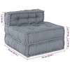 Modulinė sofa Audinys Pilka 210 x 70 x 56 cm