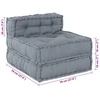 Modulinė sofa Audinys Pilka 210 x 140 x 56 cm