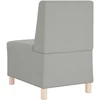 Modulinė sofa be porankių, debesų pilka, 55 cm, audinys