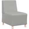 Modulinė sofa be porankių, debesų pilka, 55 cm, audinys