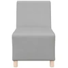 Modulinė sofa be porankių, debesų pilka, 55 cm, audinys