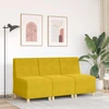 Modulinė sofa be porankių, geltona, 55 cm, aksomas