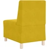 Modulinė sofa be porankių, geltona, 55 cm, aksomas