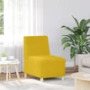 Modulinė sofa be porankių, geltona, 55 cm, aksomas