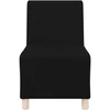 Modulinė sofa be porankių, juoda, 55 cm, audinys