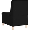Modulinė sofa be porankių, juoda, 55 cm, audinys