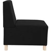 Modulinė sofa be porankių, juoda, 55 cm, audinys