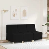 Modulinė sofa be porankių, juoda, 55 cm, audinys