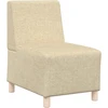 Modulinė sofa be porankių, kreminės spalvos, 55 cm, audinys