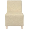 Modulinė sofa be porankių, kreminės spalvos, 55 cm, audinys