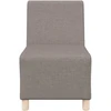 Modulinė sofa be porankių, pilkai ruda, 55 cm, audinys