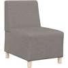 Modulinė sofa be porankių, pilkai ruda, 55 cm, audinys