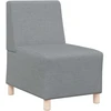 Modulinė sofa be porankių, šviesiai pilka, 55 cm, audinys