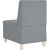 Modulinė sofa be porankių, šviesiai pilka, 55 cm, audinys