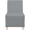 Modulinė sofa be porankių, šviesiai pilka, 55 cm, audinys