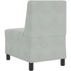Modulinė sofa be porankių, šviesiai pilka, 55 cm, aksomas