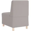 Modulinė sofa be porankių, šviesiai pilka, 55 cm, garbanotas, vilnonį audinį imituojantis audinys