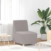 Modulinė sofa be porankių, šviesiai pilka, 55 cm, garbanotas, vilnonį audinį imituojantis audinys