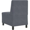 Modulinė sofa be porankių, tamsiai pilka, 55 cm, aksomas
