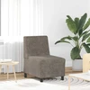 Modulinė sofa be porankių, tamsiai pilka, 55 cm, dirbtinė zomša, oda