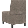 Modulinė sofa be porankių, tamsiai pilka, 55 cm, dirbtinė zomša, oda