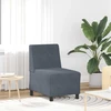 Modulinė sofa be porankių, tamsiai pilka, 55 cm, aksomas