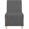 Modulinė sofa be porankių, tamsiai pilka, 55 cm, audinys