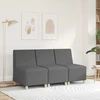 Modulinė sofa be porankių, tamsiai pilka, 55 cm, audinys