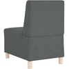 Modulinė sofa be porankių, tamsiai pilka, 55 cm, audinys