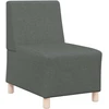 Modulinė sofa be porankių, tamsiai pilka, 55 cm, audinys