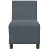 Modulinė sofa be porankių, tamsiai pilka, 55 cm, aksomas