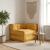 Modulinė sofa, geltona, 70x70x54 cm, audinys