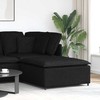 Modulinė sofa-kojų pakojė, juoda, 100x100x48 cm