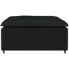 Modulinė sofa-kojų pakojė, juoda, 100x100x48 cm