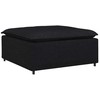 Modulinė sofa-kojų pakojė, juoda, 100x100x48 cm