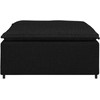 Modulinė sofa-kojų pakojė, juoda, 100x100x48 cm