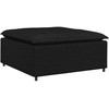 Modulinė sofa-kojų pakojė, juoda, 100x100x48 cm