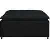 Modulinė sofa-kojų pakojė, juoda, 100x100x48 cm