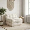 Modulinė sofa, kreminės spalvos, 70x70x54 cm, audinys