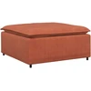 Modulinė sofa, pakojų modulis, raudonai oranžinė, 100x100x48 cm
