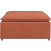 Modulinė sofa, pakojų modulis, raudonai oranžinė, 100x100x48 cm