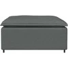 Modulinė sofa, pakojų modulis, tamsiai pilka, 100x100x48 cm